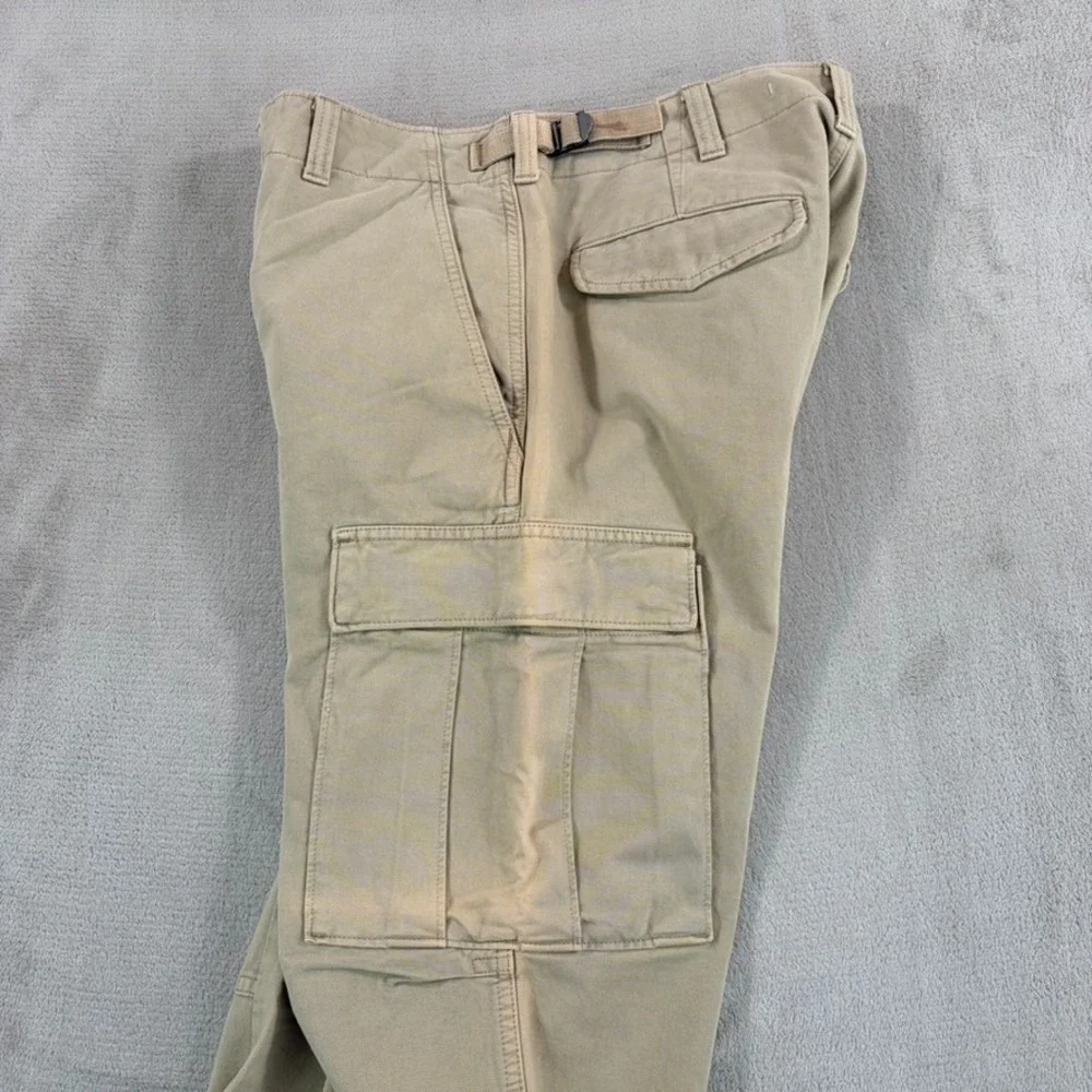 Banana Republic Brushed Twill Stretch Paratrooper Cargo Pants in Tan Men‎ 31x28